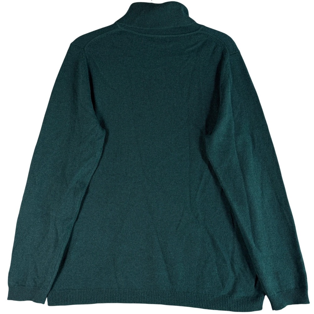 Charter Club Luxury 100% Cashmere Turtleneck Sweater Womens XL Dark Green Knit - Picture 2 of 7